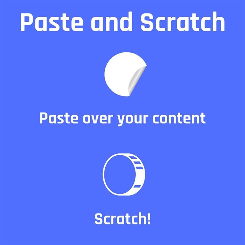 150pcs/5 Sheets Diy Scratch  Stickers Scratch Labels For Making Scratch Cards Round 25mm