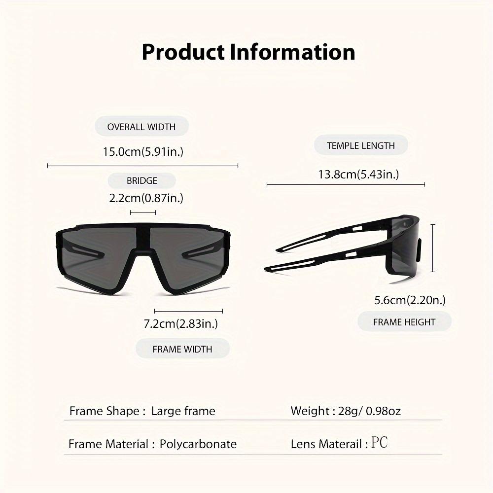 Men's Oversized Cycling Sunglasses Eyewear Bicycle Goggles Windproof Glasses Polarized Lens Road Riding Bike