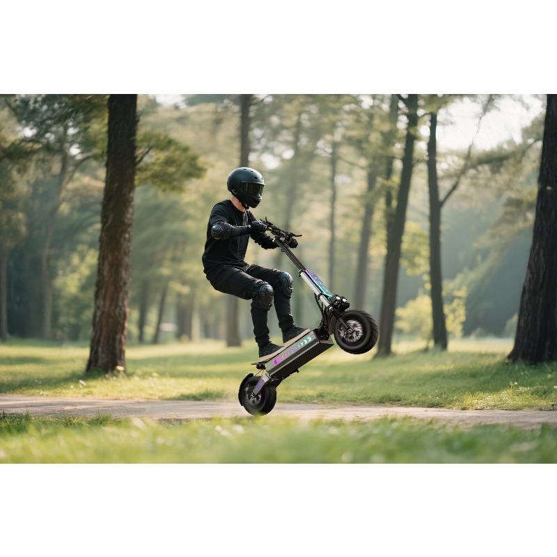 T90 E Scooters 4200W Motor 60 V31.2AH Battery Hydraulic Braking Shock Absorption Fold Electric Scooters 13-Inch Off-Road Tires