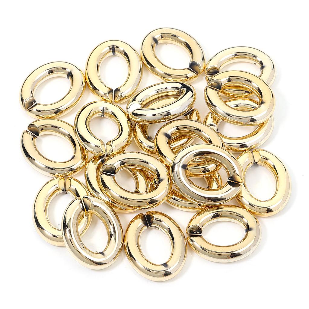 20pcs/bag 28X23mm Plated Acrylic Chain Buckle Link Chain Connector For Jewelry Making Bracelet Necklace Handbag Chain Wholesale