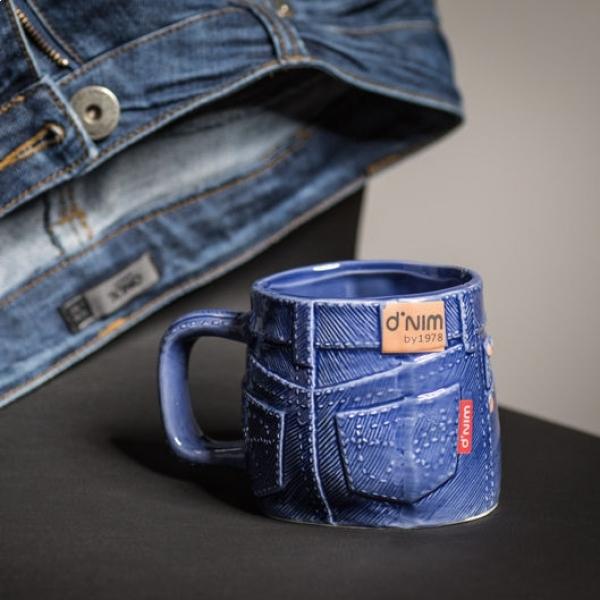 Original Mug Blue Jean Denim Cup Pants