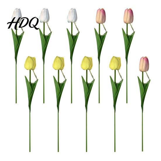 PU Tulip Petals Lamp Night Light Bouquet, Glowing Artificial Flowers with Petals, 10pcs разноцветный
