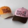 Vintage Korean Embroidered Baseball Cap With Adjustable Fit For Spring Summer Casual Wear