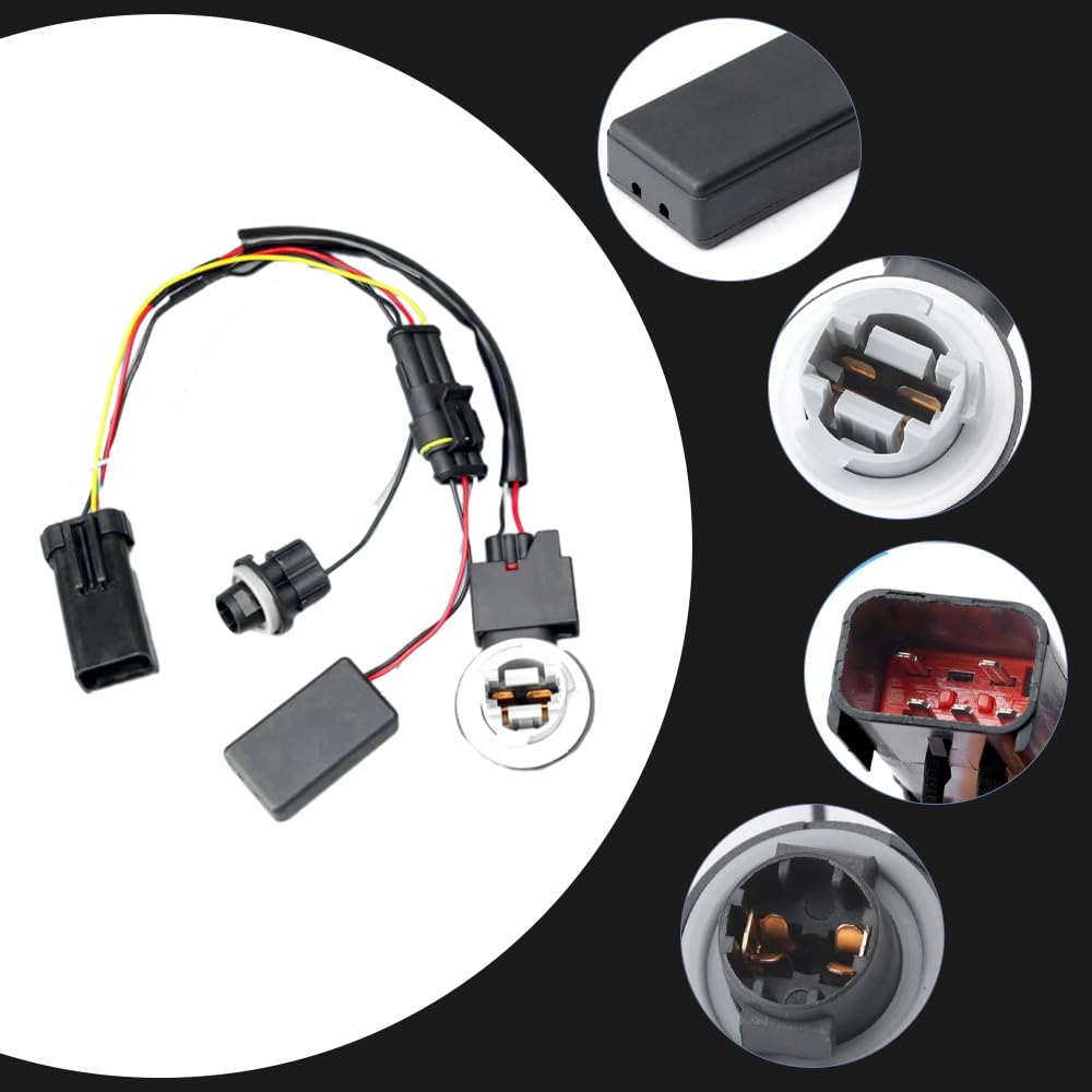 Tail Lamp Wiring Harness Kit, Rear Light Wiring Harness Socket, 55277415AA, 55277414AA, WJ20-0696WH Compatible with Dodge RAM 1500 2013-2022, Male