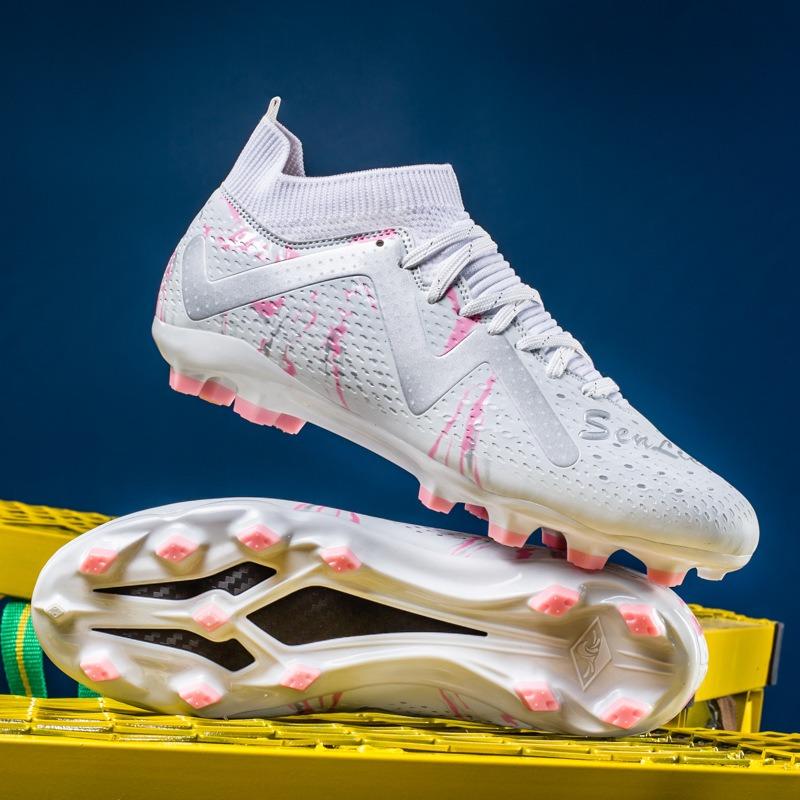 New High-top Football Shoes, Men, Women, Youth, Primary and Secondary School Students, Artificial Grass, Long Nails and Broken Nails Training Shoes