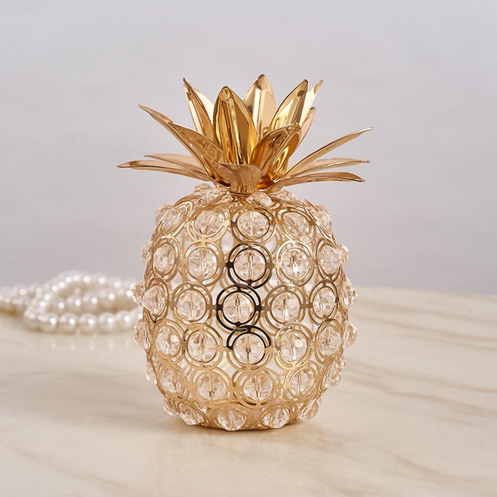 Crystal Fruit Statue Ornament Figurine Art Crafts for TV Cabinet Tabletop Decoration