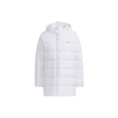Neo Down Jacket Solid Color Mid-Length Sports Hooded Down Coat Winter Women Jackets White HF0502