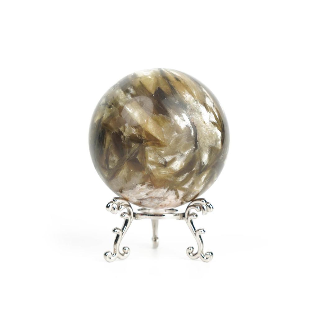 Cross-border Natural Crystal Ball with Multi-Gem Raw Stone Polished for Home Office Feng Shui Decor.