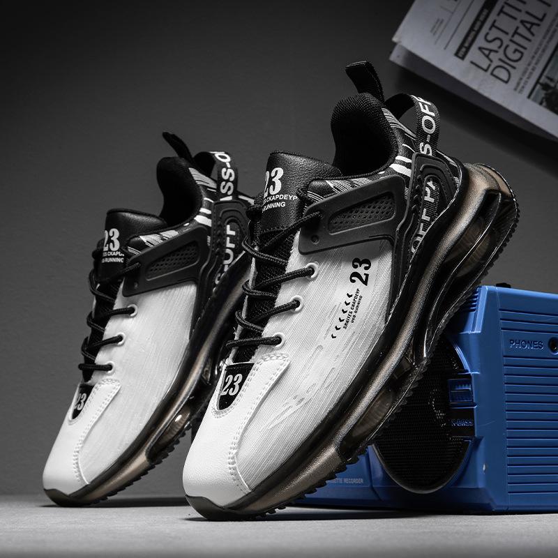 Running Shoes Men's Summer Casual Shoes Mesh Breathable Cushioning Soft-soled Basketball Shoes Air Cushion Thick-soled Men's Shoes Sports Shoes Men's