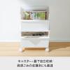 Like-it Storage Box, Small Item Storage, Retort Food Storage Case, Container, Wide, Deep Type x 2 Set (with Casters), White, Approx. W38.8 x D26.8 x H