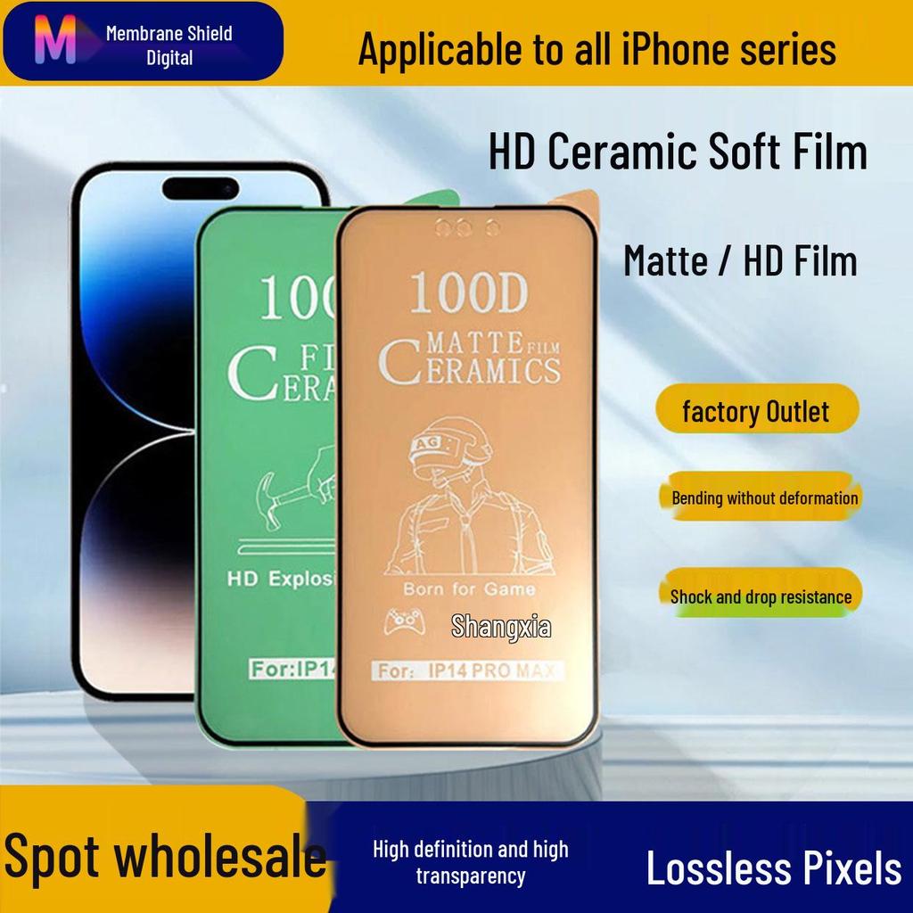 Compatible Hydrogel Film for Apple Devices: 17 Pro Ceramic, 15 HD Soft, 13 Frosted, 12 Mobile, 14 Max.