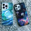 Marine Creature Jellyfish Phone Case For iPhone 14 13 Mini 12 11 Pro Max 16 15 Pro Max Plus Shockproof Laser Back Cover Fundas