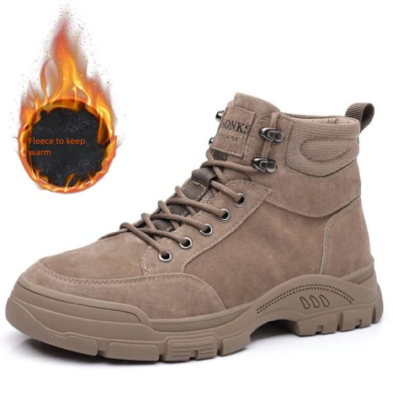 

Fashion Winter Men Business Chelsea Boots Men Casual Lace-up Comfortable Breathable Anti-slip Brand Fashionable Work Boots Travel Boots 44