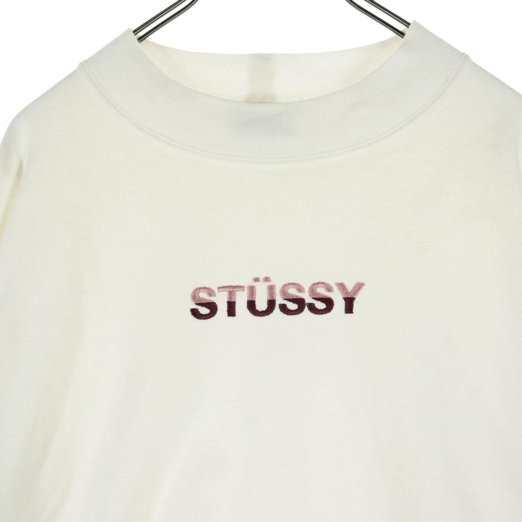 Beauty Products STUSSY Made In Japan Logo Print Long Sleeve Cut M White Women Used