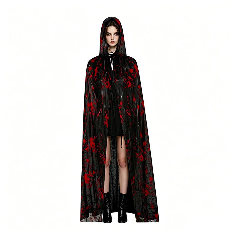 Halloween Costume Cloak For Kids Adults With Bloodstain Effect For Party Cosplay