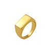 Rectangle Smooth Plain Simple Casting Ring Retro Personalized Men'S Accessories