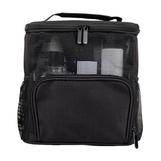 Large Capacity Travel Storage Bag Cosmetic Organizer with Handle Zipper Closure Waterproof Mesh Shower Bag with Hook
