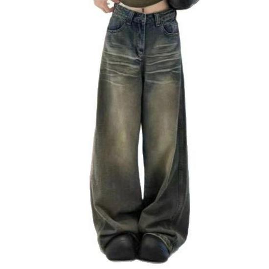 Women's High Waist Wide Leg Vintage Jeans
