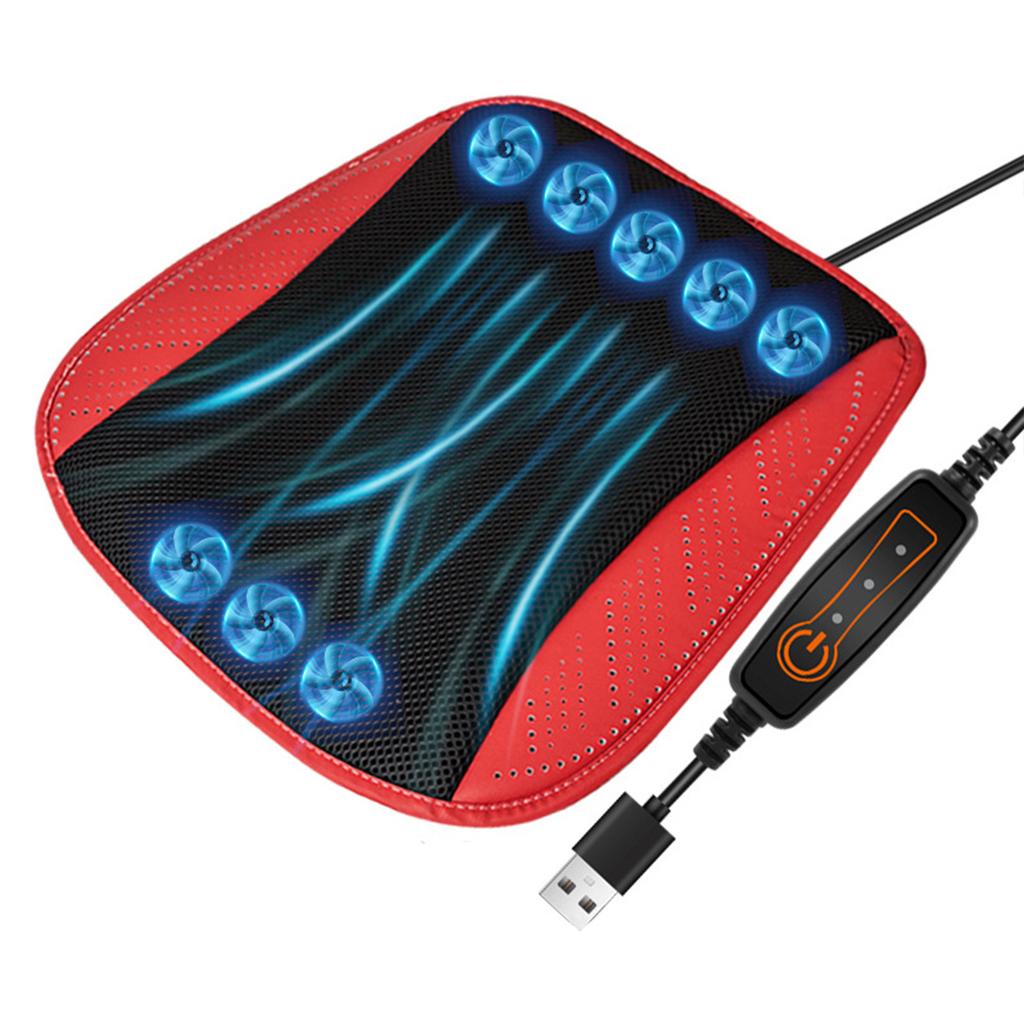 Univerzální letní chladicí podložka na autosedačku s USB ventilátorem Rychlé proudění Větrání Chlazení sedadla Refrigerované autosedadlo