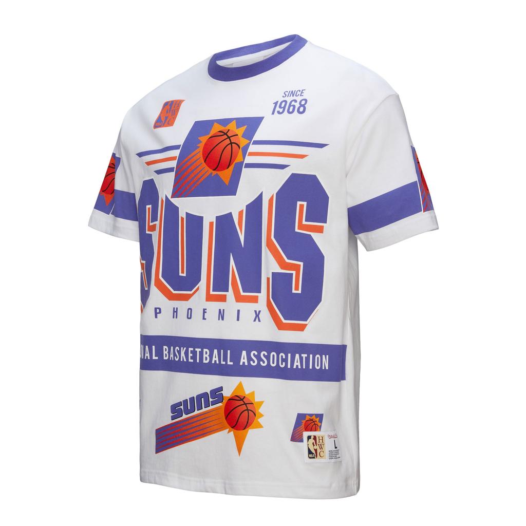 Mitchell & Ness NBA Origins Premium Vintage T-Shirt 'Phoenix Suns' Men's FC9265-PSUWHIT