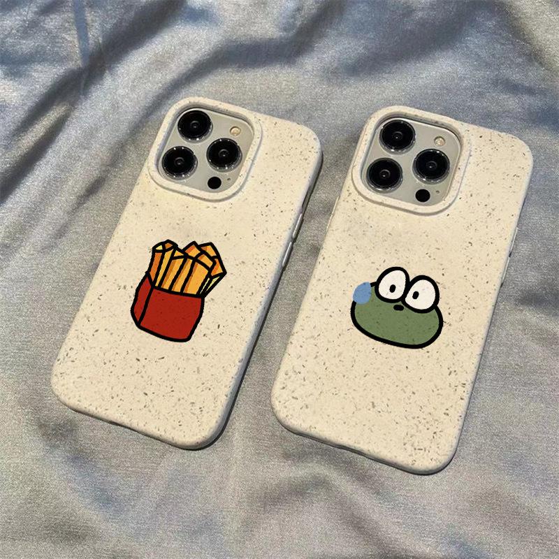 

Cartoon Frog French Fry iPhone Case: Compatible with iPhone 11-15, Soft & Drop-Resistant iPhone 14 Pro
