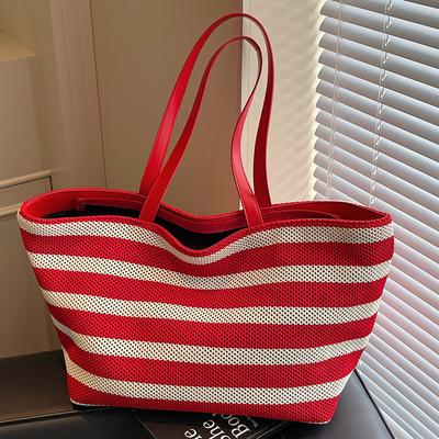 Summer Women's Beach Bag New Large Capacity Tote Bag Fashion Woven Tote Bag Shoulder Bag