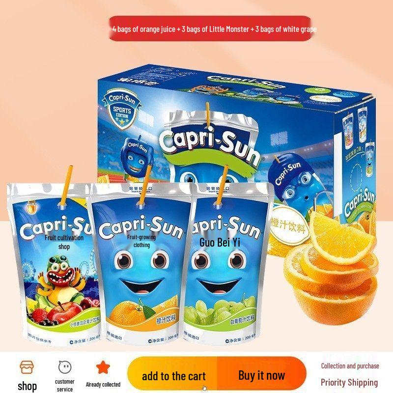 Imported Fruity Goodness: Little Monster Natural Freshly Squeezed 200ml Grape, Pear & Orange Juice for Kids