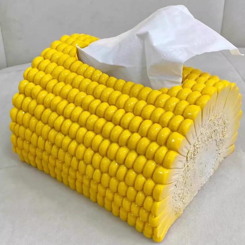 Corn Tissue Box Creative and Funny Living Room Coffee Table Tissue Box Napkins Paper Boxes Household Desktop Decorations