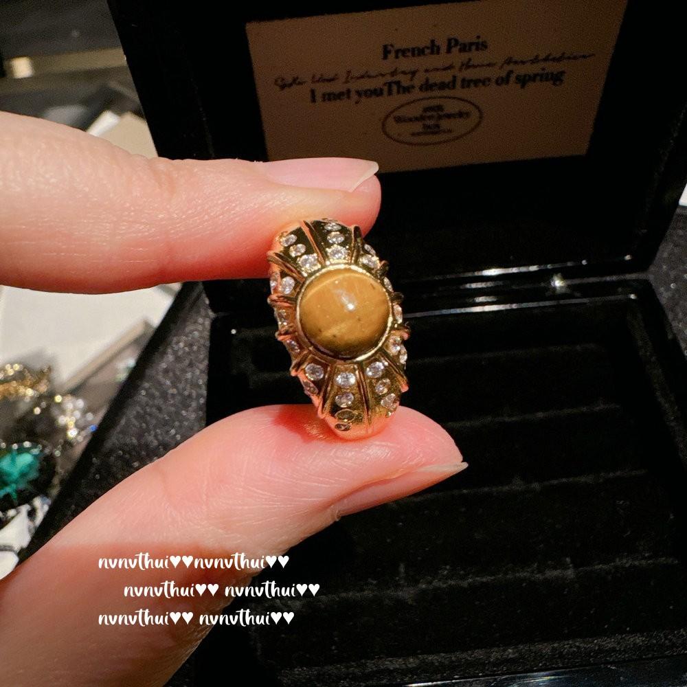 Alexander Dopamine Gem Flower Ring, Tsavorite, 18K Gold Plated, Fat Square Mint Green Zircon Earrings