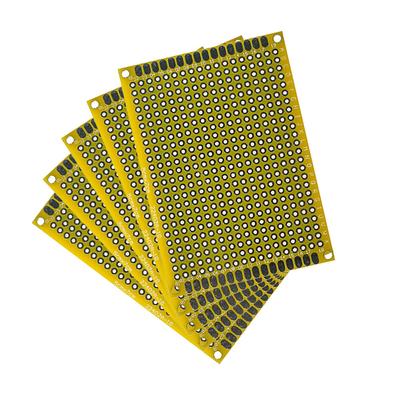 5PCS Electronic PCB Board Yellow 3x7 4x6 5x7 7x9cm Diy Universal Printed Circuit Board  Double Sided Prototyping PCB