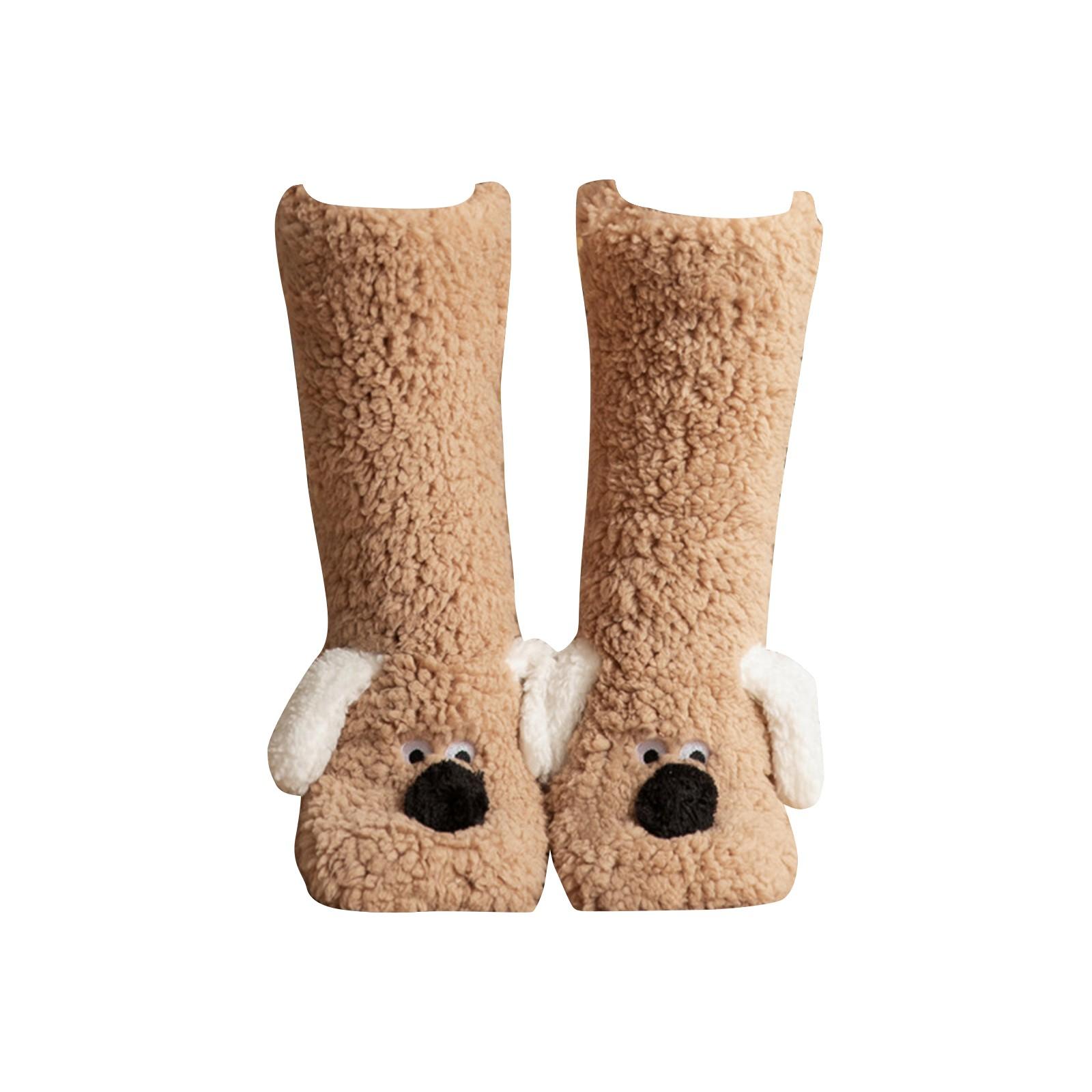 

Носки для пола Носки для сна для взрослых Зимние носки для снега Носки для родов Носки для ковров Носки для тапочек One Size кофейный