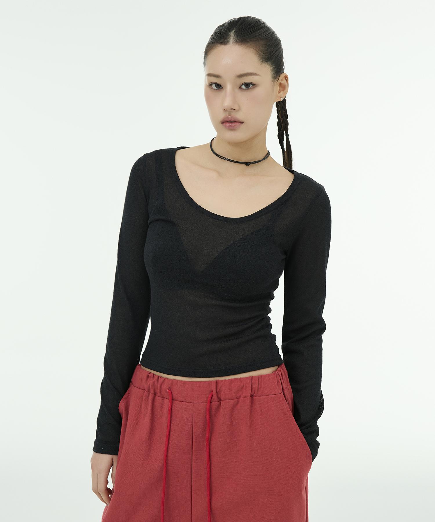 Mutlet Linen Loose Long Sleeveless - Black