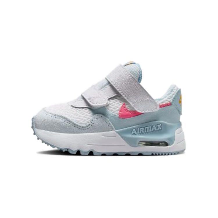 Nike Air Max SYSTM TD White Pinksicle Baby Sneakers Blue-Tint Light-Armory-Blue DQ0286-113