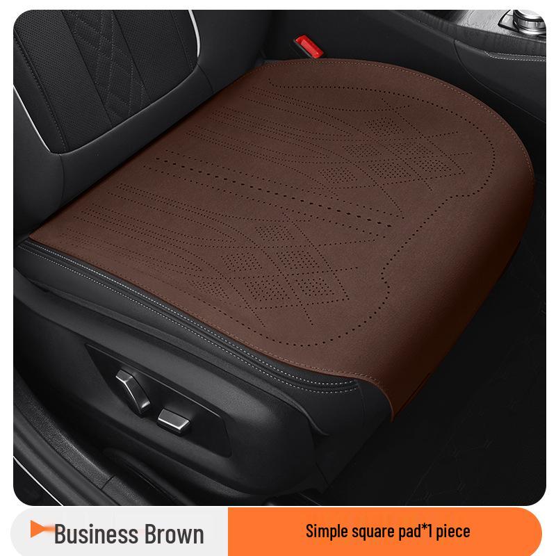 Universelles ultradünnes atmungsaktives Wildleder-Autositzkissen-Set für alle Jahreszeiten