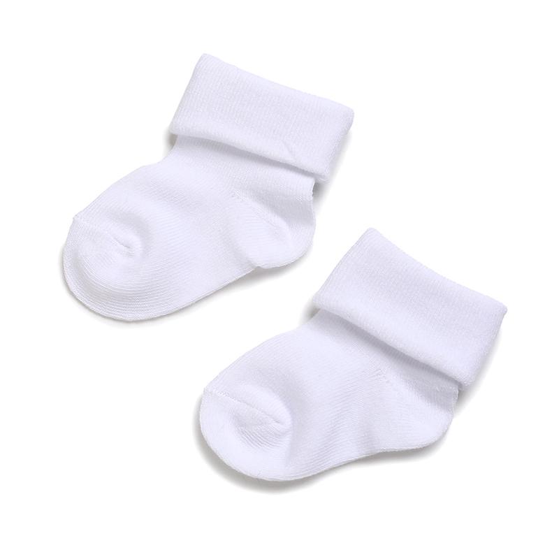 4 Pairs White Baptism Lovely Cotton Baby Socks 0-1 Year Old Newborn Baby Boys And Girls Socks