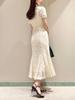 Lace Polo Dress SWFO251120 OWHT [Snidel] Women's
