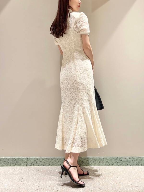 Lace Polo Dress SWFO251120 OWHT [Snidel] Women's