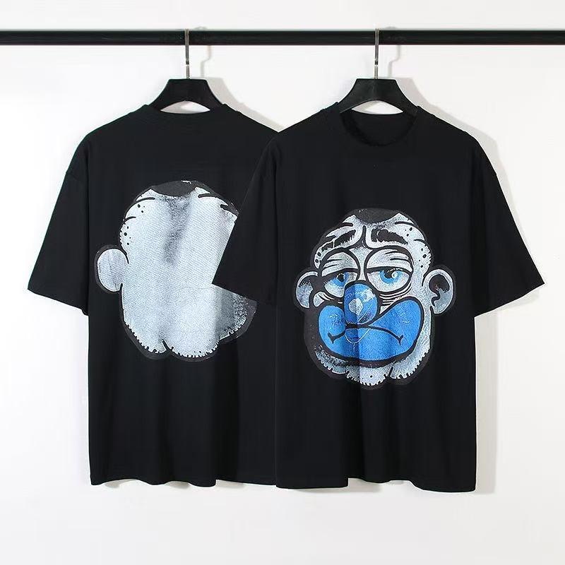 

2025 Summer and Autumn Fun and trendy printed T-shirt loose and casual short-sleeved men s and women s sportswear top 02 4XL