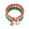 Weihnachts-Charm-Armband-Set mit Schneeflocke, Rentier, Weihnachtsmann zum Verschenken in der Weihnachtszeit