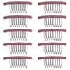 10 Pcs/Lot 6/8 Theeth Wig Clips Cloth Hair Extension Clips Wig Accessories Wig Combs  for Wig Caps