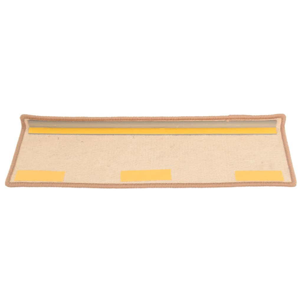 Stair Treads 15 pcs. 65 x 21 x 4 cm Light Brown Rectangular Edge