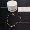 Fred Women's 18K Rose Gold Horsebit Necklace with Diamond Inlaid Twisted Rope Chain - Light Luxury Autumn Winter Accessory