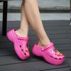 Women's Summer Garden Clog Shoes: Height-Boosting, Thick Sole, Closed-Toe Beach Sandals for Outdoor Wear