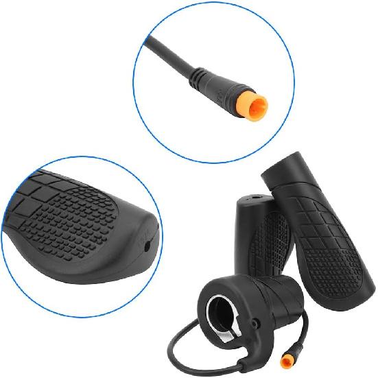Joyzan Half Twist Throttle, 20X Electric Bike Right Handle Conversion Kit Ebike Scooter Grip Parts Waterproof Universal Speed Modified Drive Motor