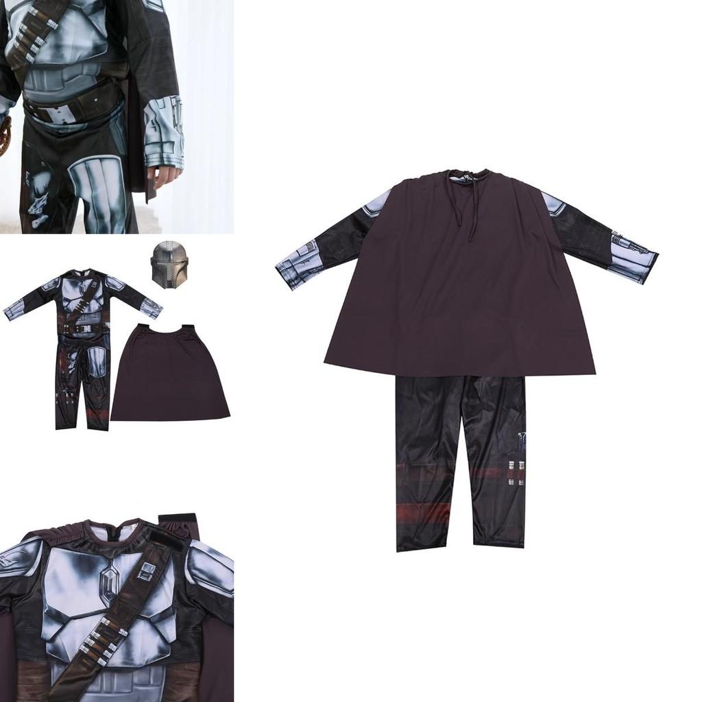Star Wars Mandalorian Halloween Kostuum Set Voor Jongens; Overall, masker en cape inbegrepen!