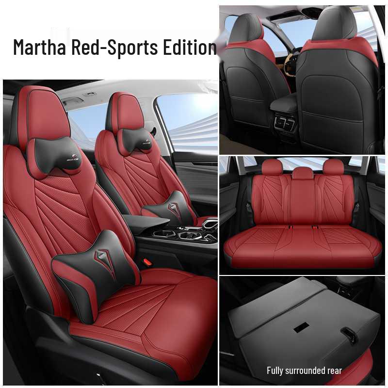 Breathable Perforated Leather Seat Covers for 23-25 Geely Boyue L – Full Coverage, Four-Season Use