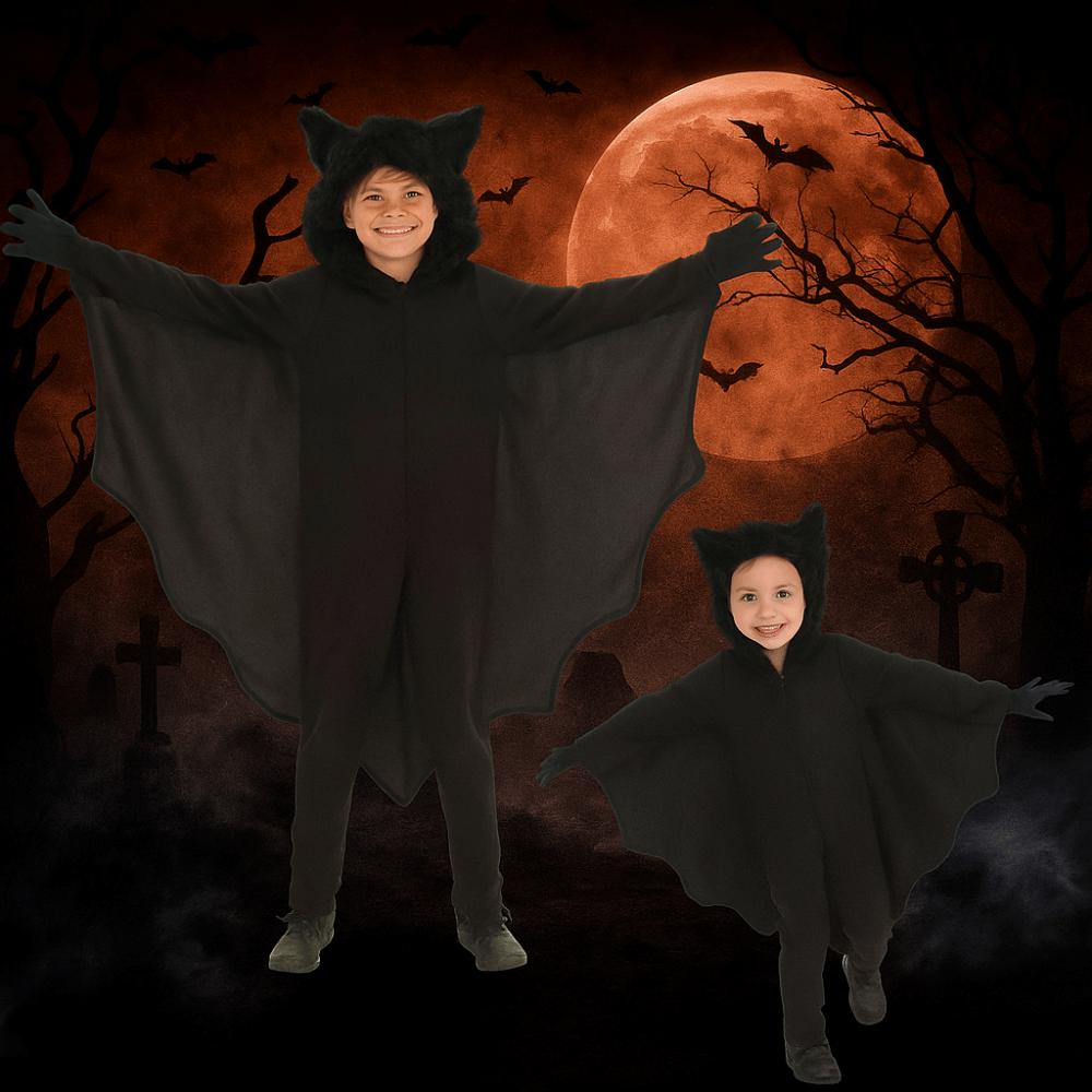 Multipurpose Halloween Kids Cape Nightclub Bar Dress Witches Robes Cool Bat Reaper Cloak  Children
