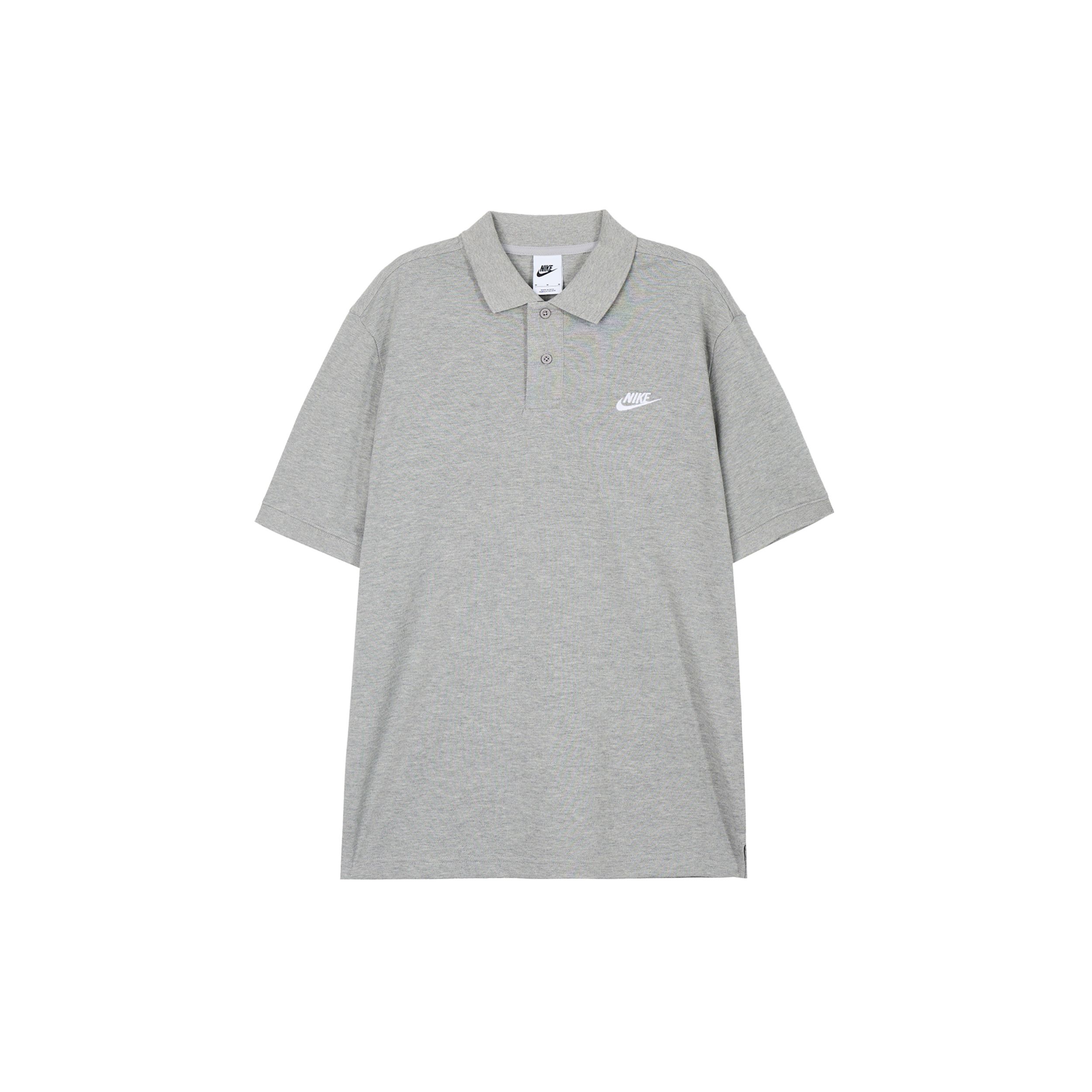 

Nike Мужская рубашка поло с коротким рукавом и принтом логотипа, серая FN3895-063 L