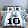 Bianco Blu Strisce Messi Biancheria da Letto Set Copripiumino Federe (1 * Copripiumino 2 * Federe, senza piumino)