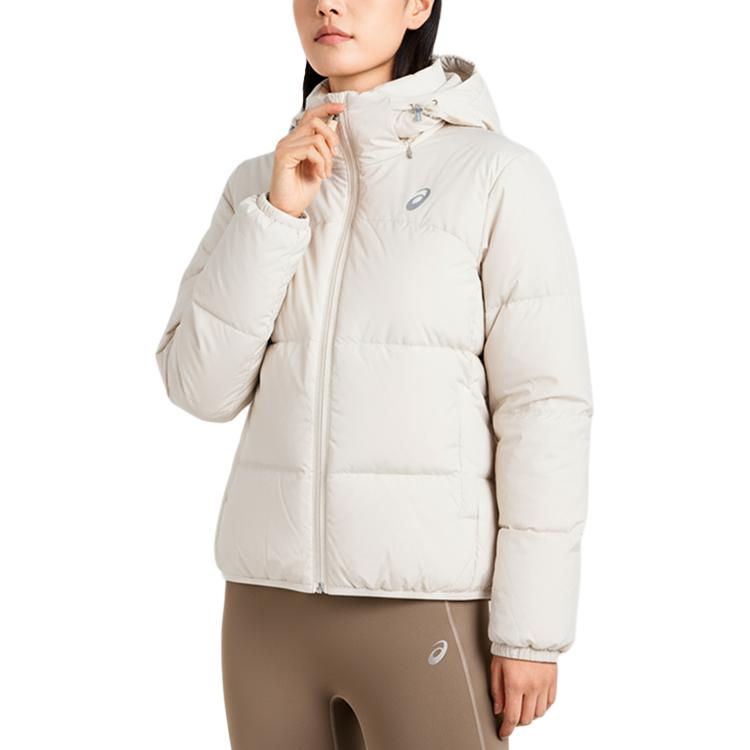 Asics Reflective Logo Duck Down Warm Hooded Long Sleeve Down Jacket Women outerwear 2032D465-200